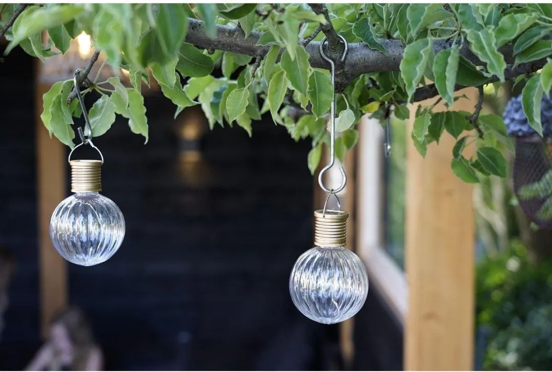 Lumineo Solar led hanglamp - zonne-energie - kunststof - warm wit