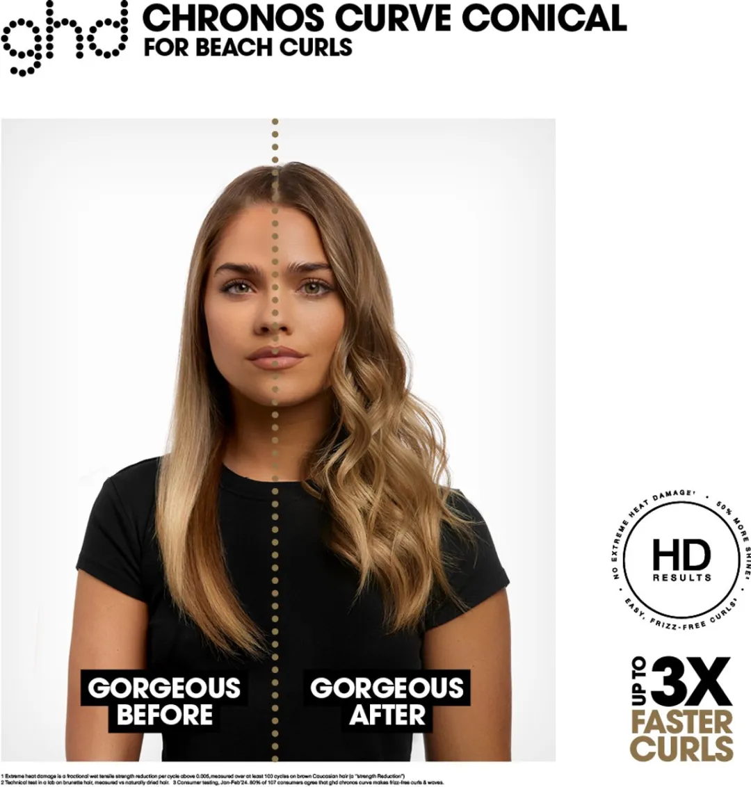 GHD Chronos Curve Conical Wand 28mm/23mm - Krultang - Zwart