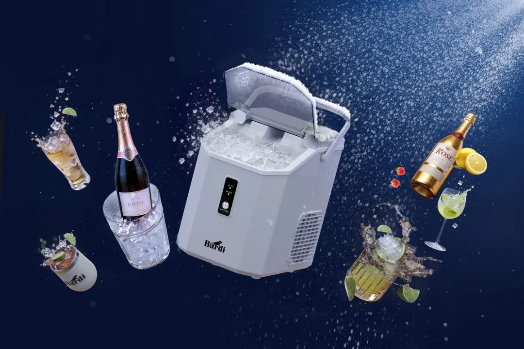 Bardi 1.1 Nugget IJsblokjesmachine Rond – Met Luxe Thermosbeker – Wit