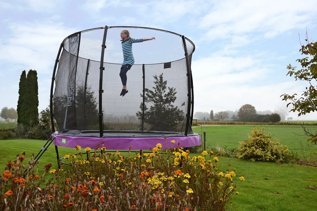 EXIT Elegant Trampoline 305cm Zwart - Veiligheidsnet - afbeelding 2 van 6