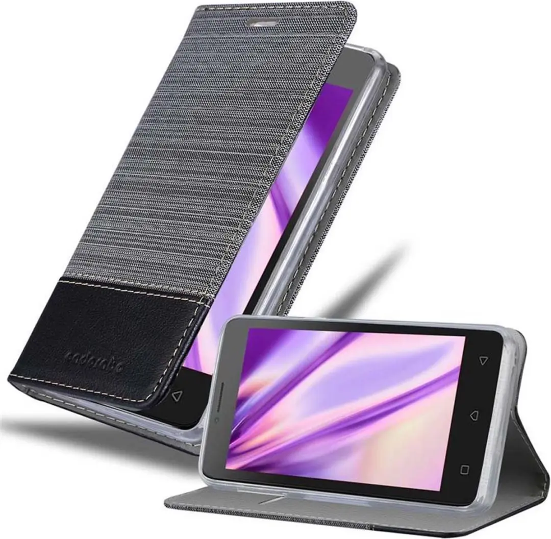 Cadorabo Hoesje geschikt voor Lenovo B in GRIJS ZWART