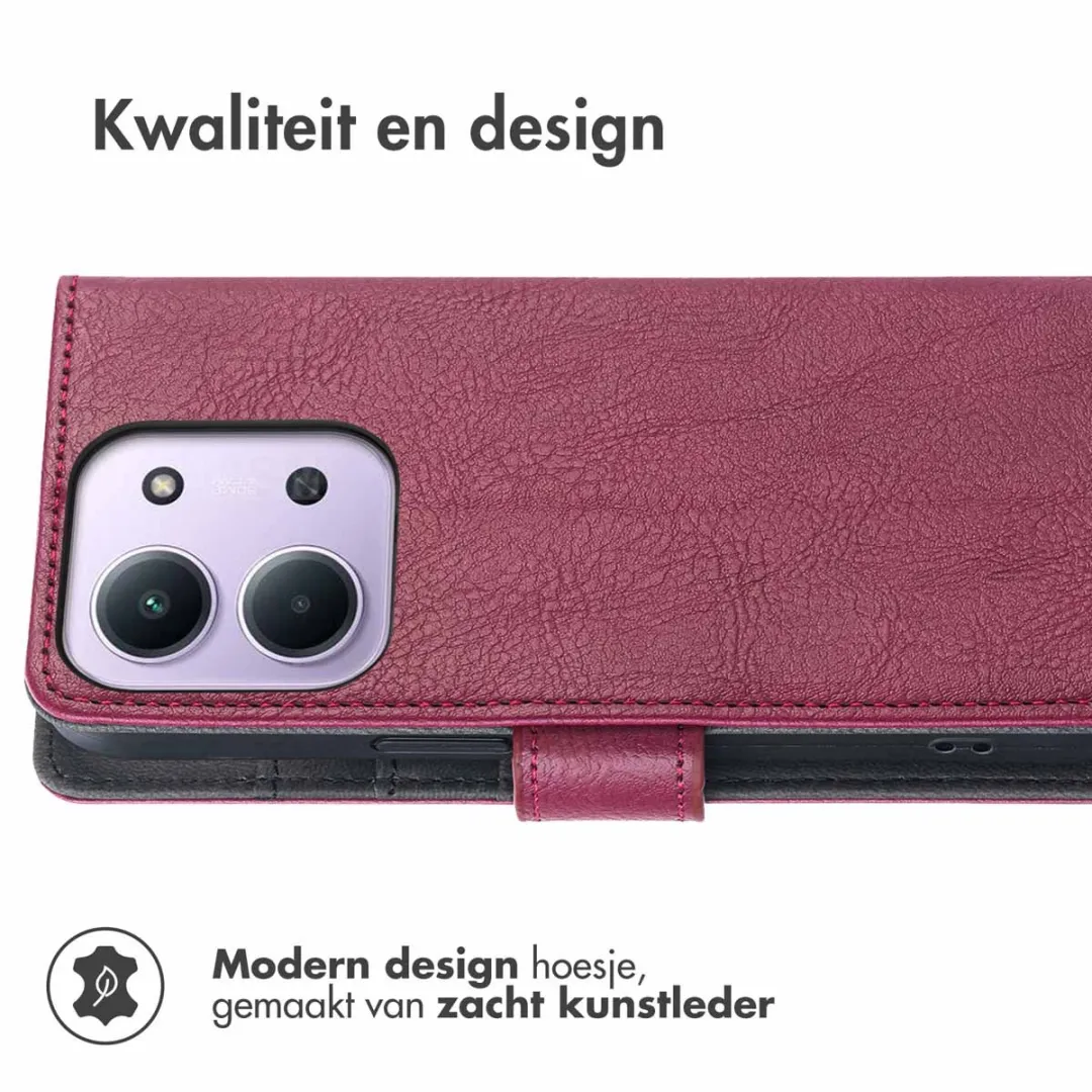 Imoshion Hoesje Xiaomi Redmi 15C - 3 Pasjes - Bordeaux