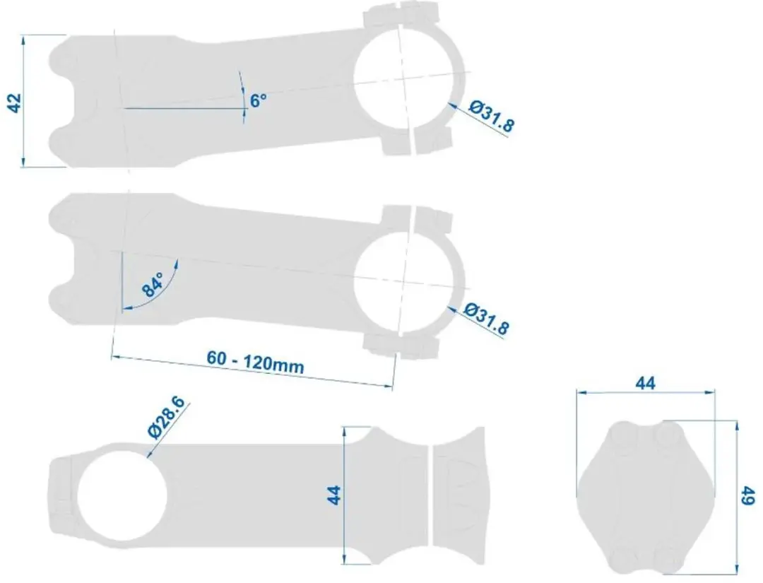 Stuurpen Ritchey Logic 4-assig 31,8 mm