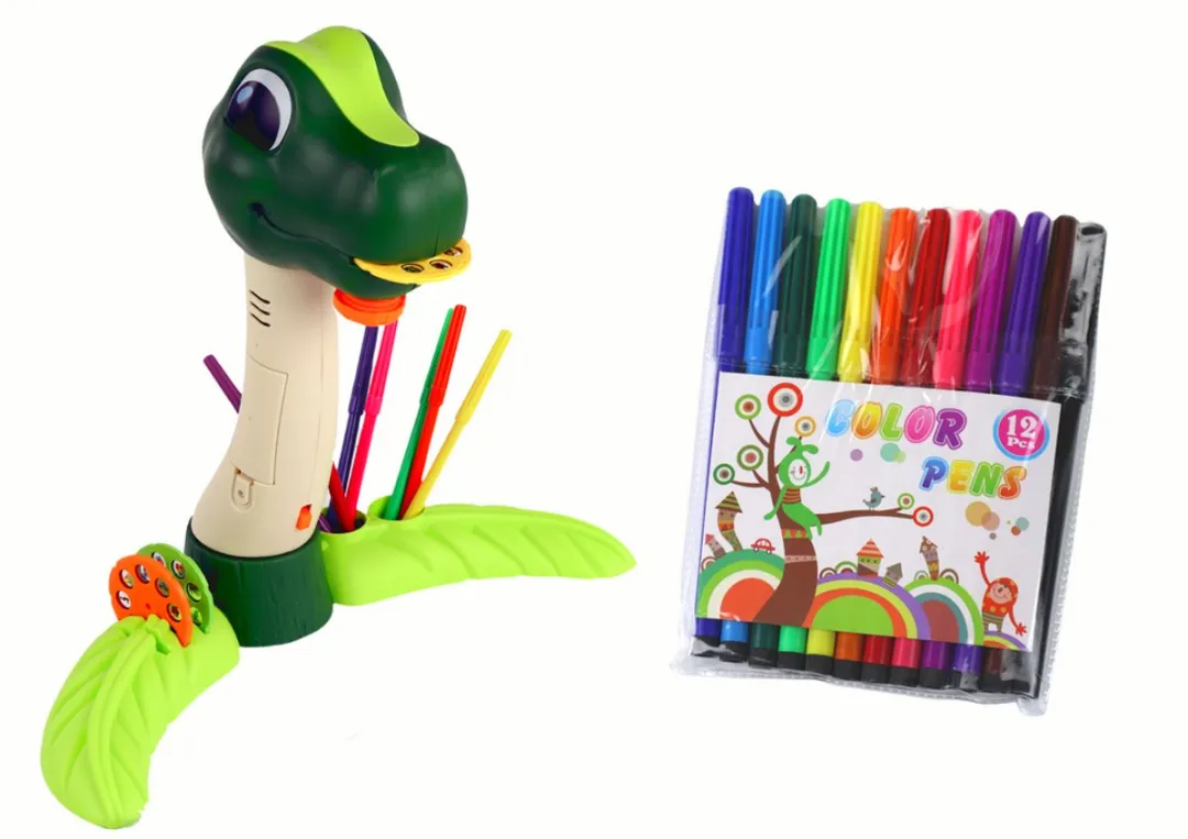 Lean Toys Dinosaurus Projector Tekentafel - 24 Dia's - Multicolor