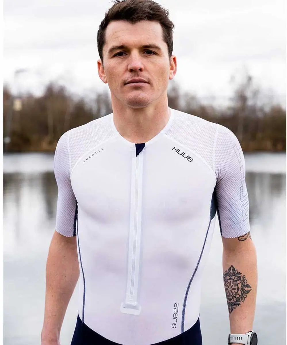 2025 Huub Heren Anemoi 2 PLUS22 Tri Suit - Dark Navy / White - afbeelding 4 van 6