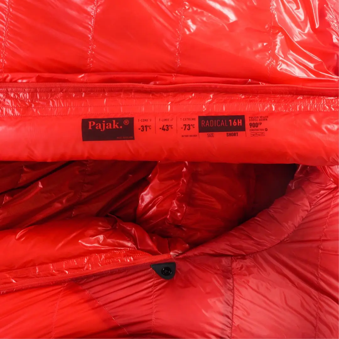 Pajak Radical 16H Slaapzak - Long, Linkerrits - Rood - afbeelding 5 van 6