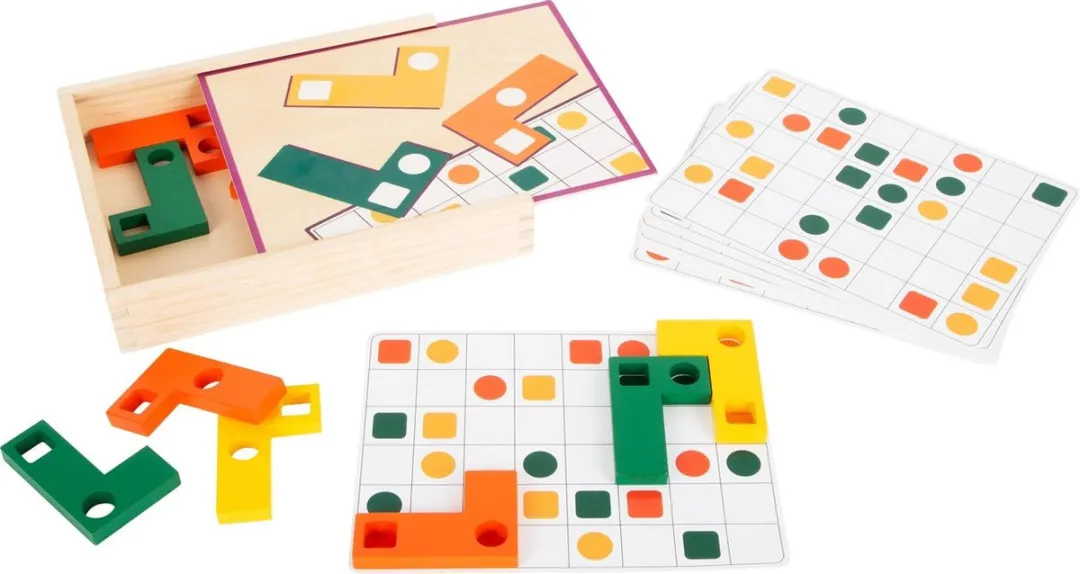 Small foot Houten Geometrische Vormenpuzzel 12-delig