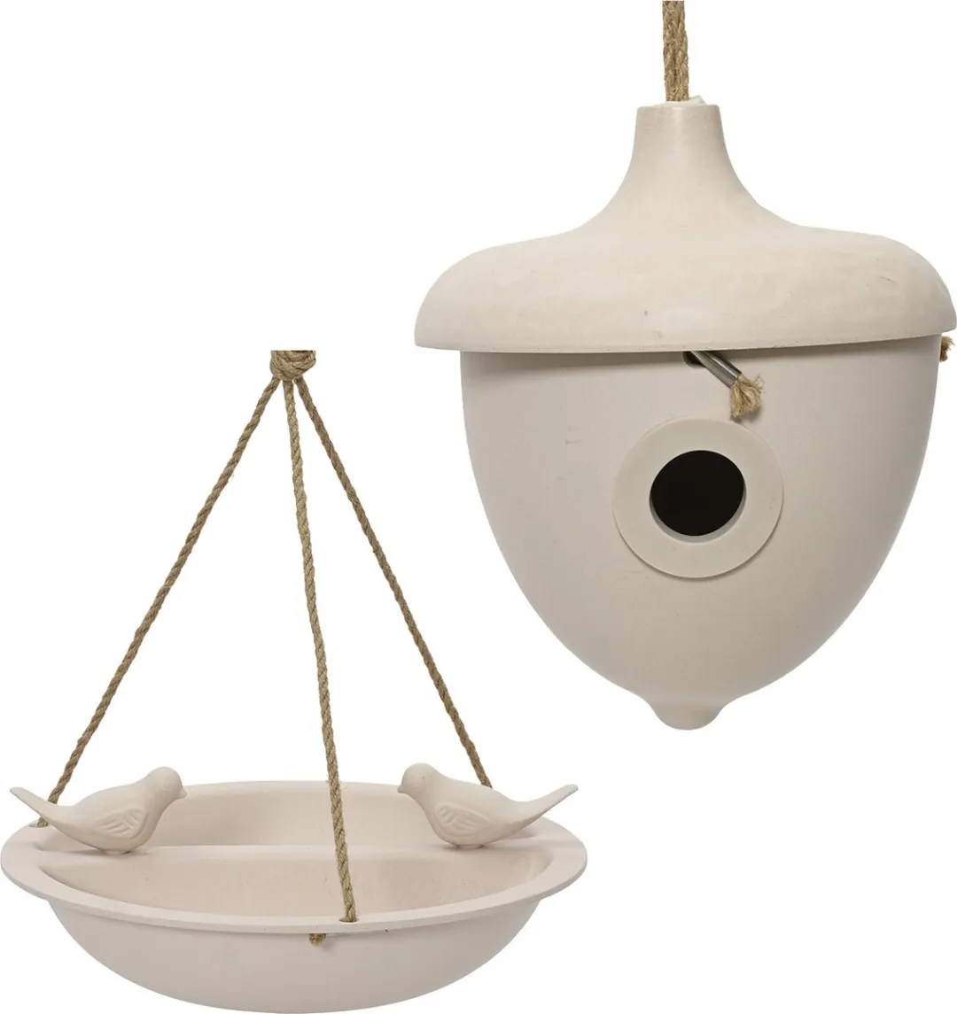 Decoris Vogelhuisje met bad/voederschaal