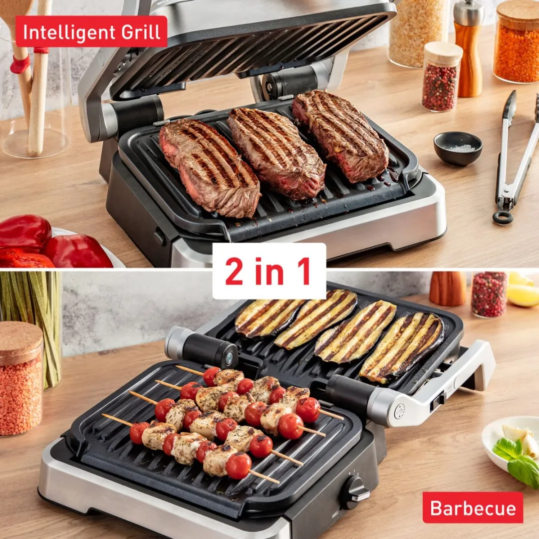 Tefal OptiGrill GC772D Contactgrill 2100W - 2 Platen - RVS - afbeelding 6 van 6