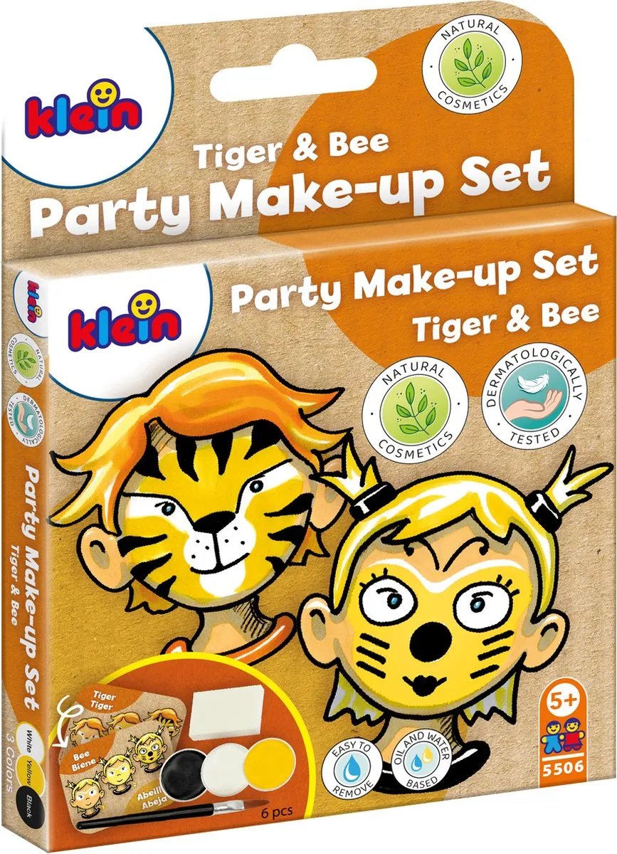 Klein Toys Feest Schminkset Tijger-Bij - 3 Verftabletten