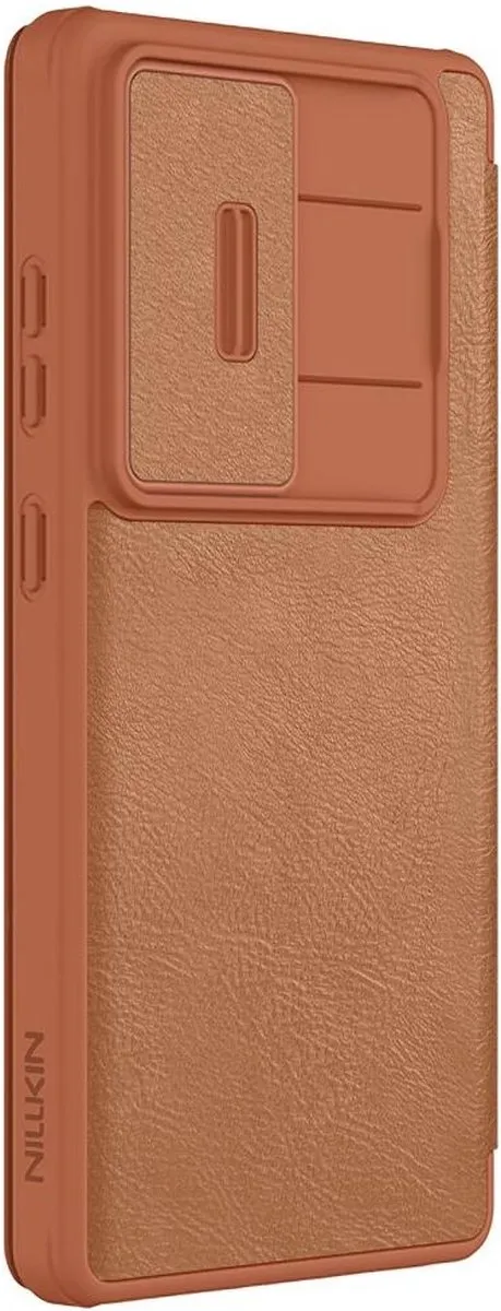 Nillkin Qin Pro Hoesje Samsung Galaxy S25 - Bruin