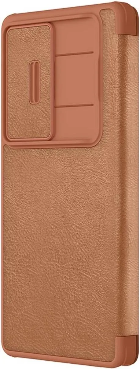 Nillkin Qin Pro Hoesje Samsung Galaxy S25 - Bruin