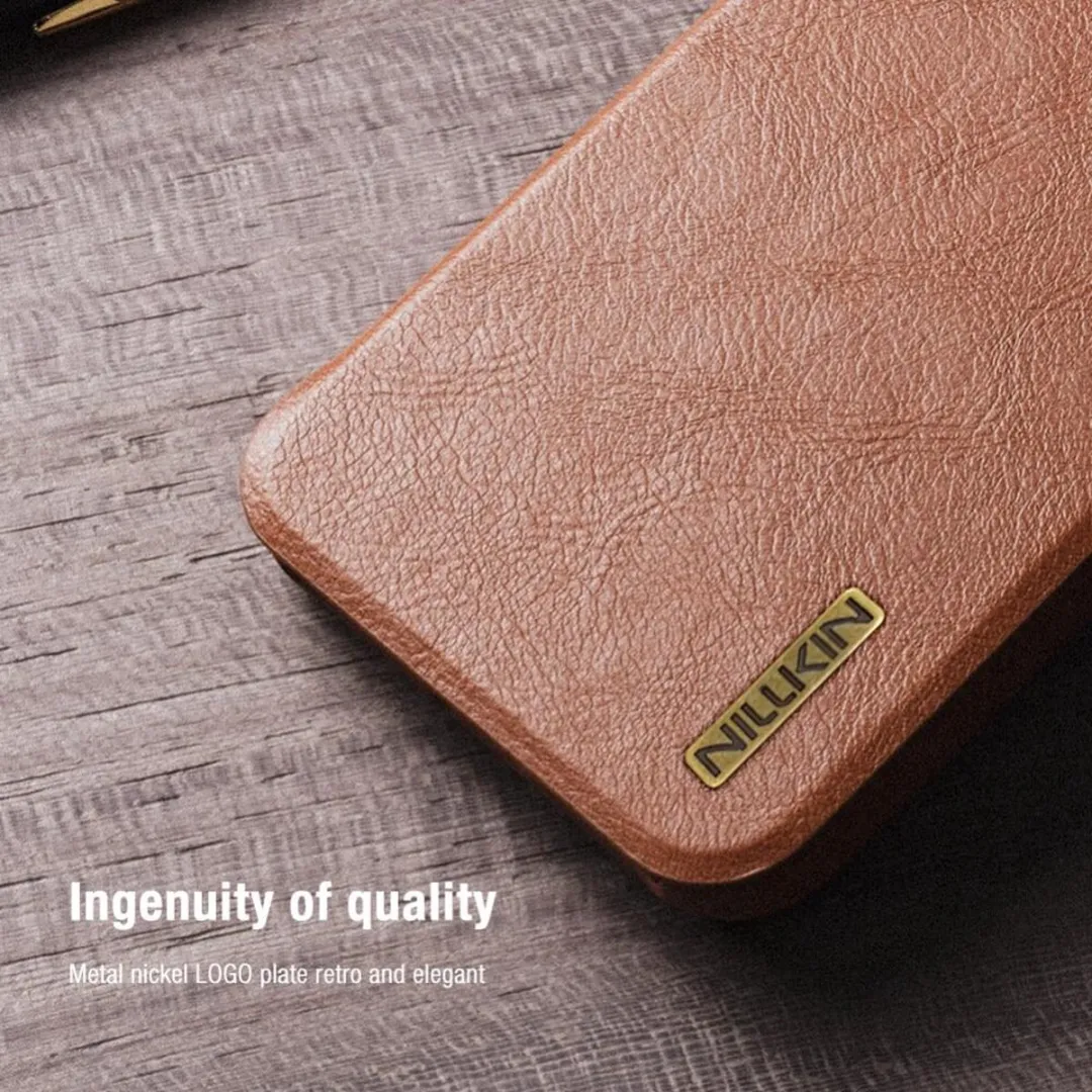 Nillkin Qin Pro Hoesje Samsung Galaxy S25 - Bruin