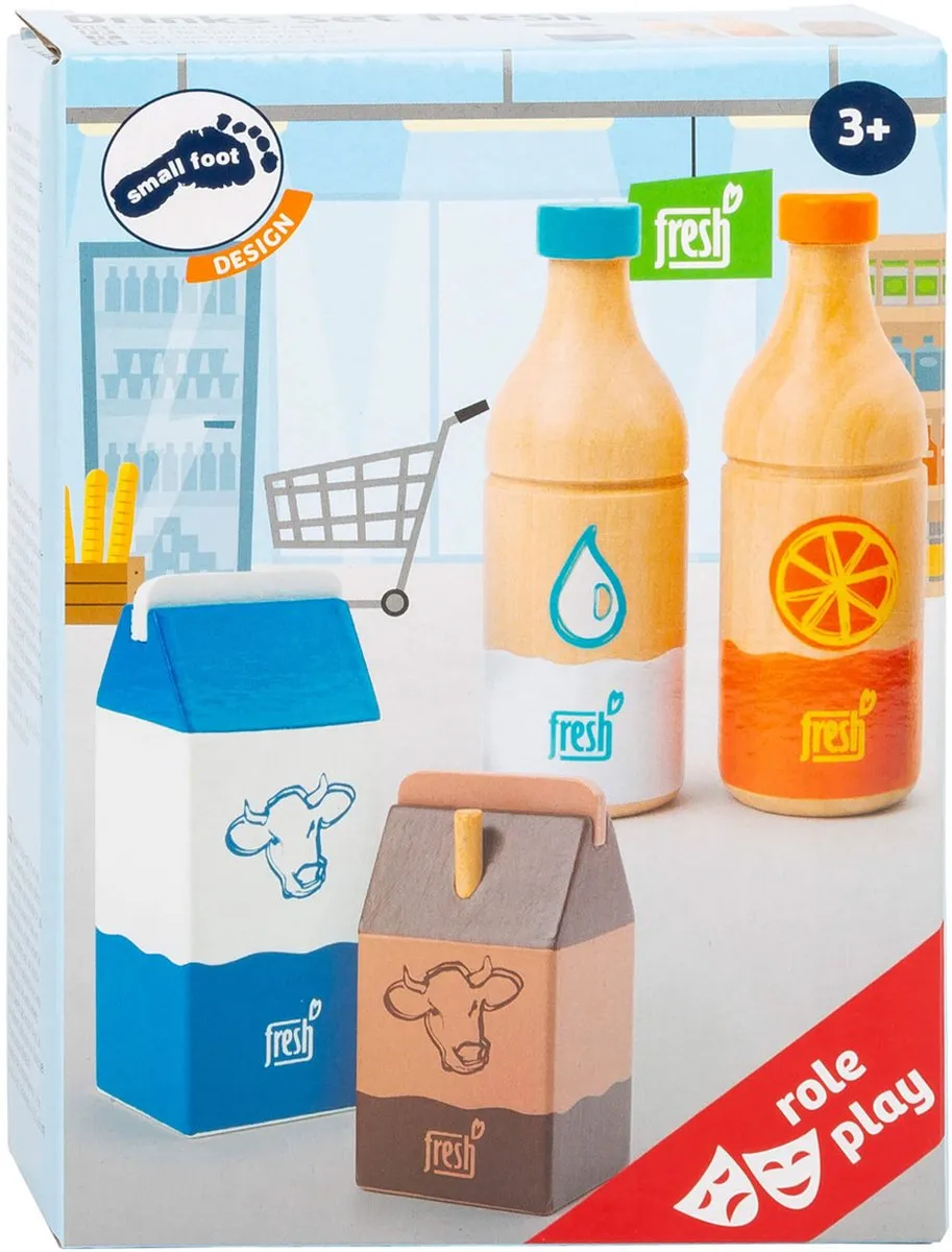Small Foot Houten Speelset Drankjes Fresh - 4-delig - Multicolor
