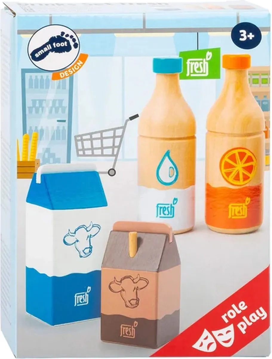 Small Foot Houten Speelset Drankjes Fresh - 4-delig - Multicolor