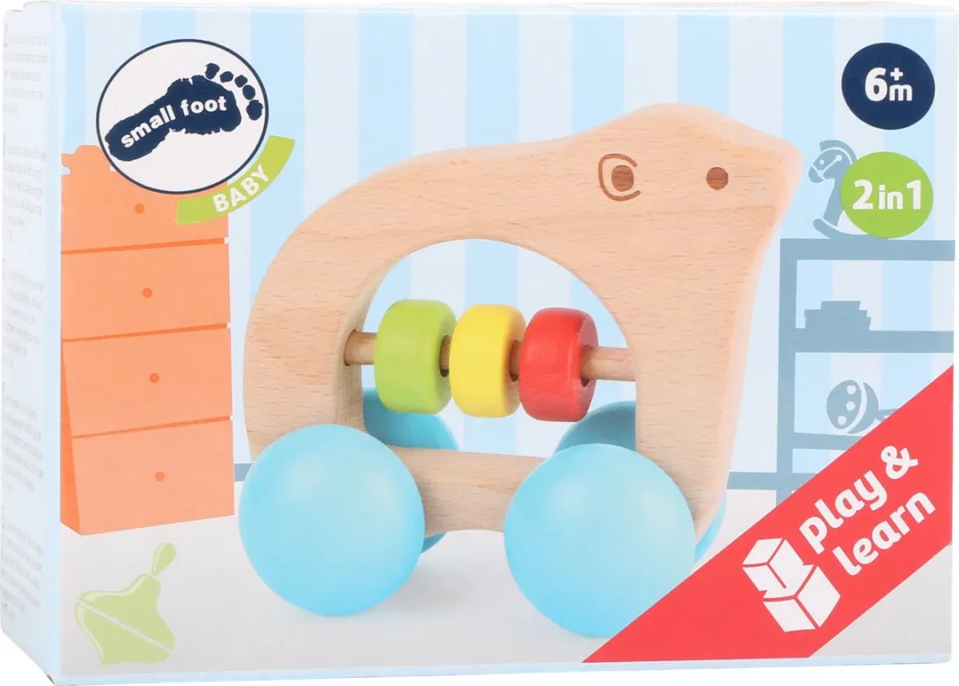 Small Foot Beer Rammelaar met Wielen - Multicolor