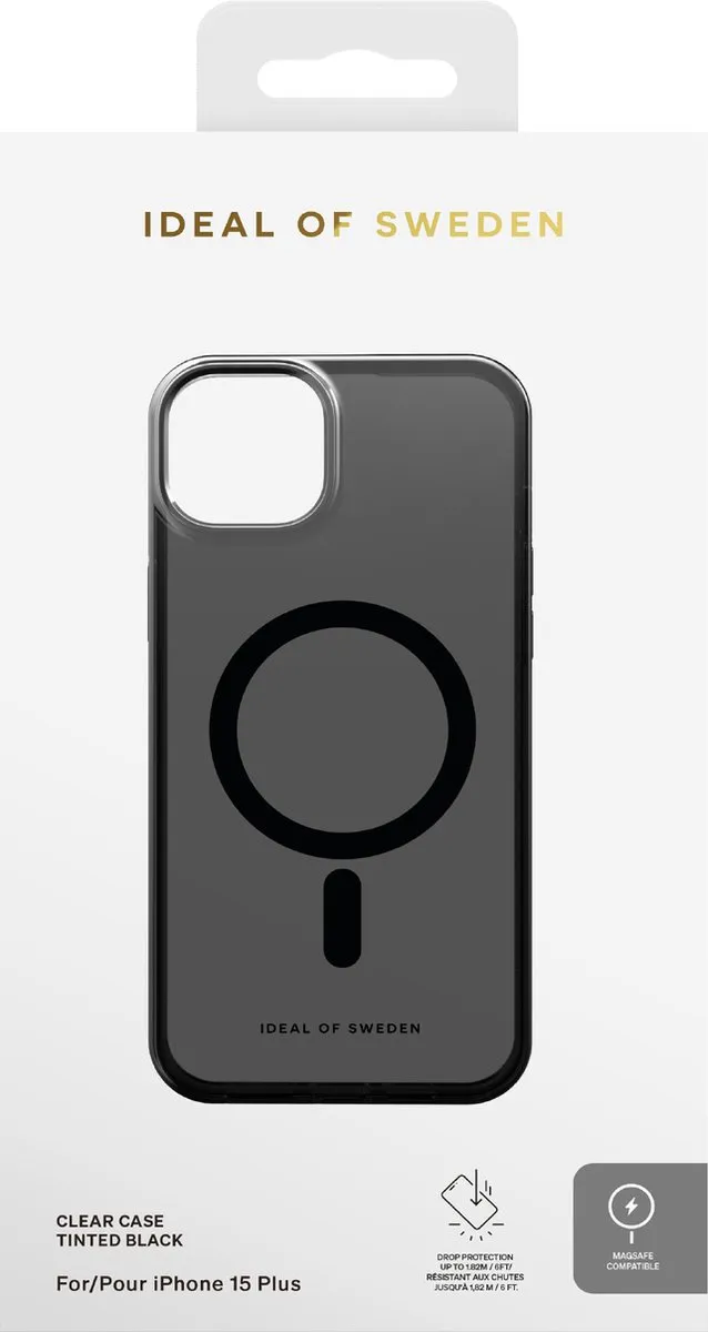 iDeal of Sweden Clear Case MagSafe iPhone 15 Plus - IDCLCMS-I2367-470 - Tinted Black - afbeelding 5 van 6