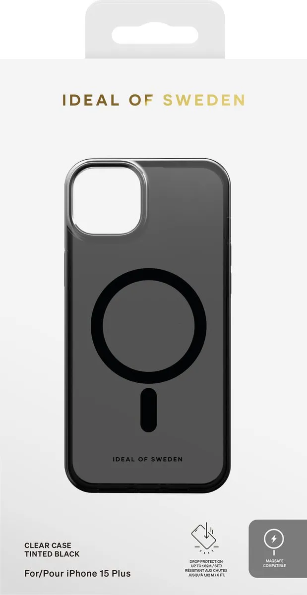 iDeal of Sweden Clear Case MagSafe iPhone 15 Plus - IDCLCMS-I2367-470 - Tinted Black - afbeelding 3 van 6