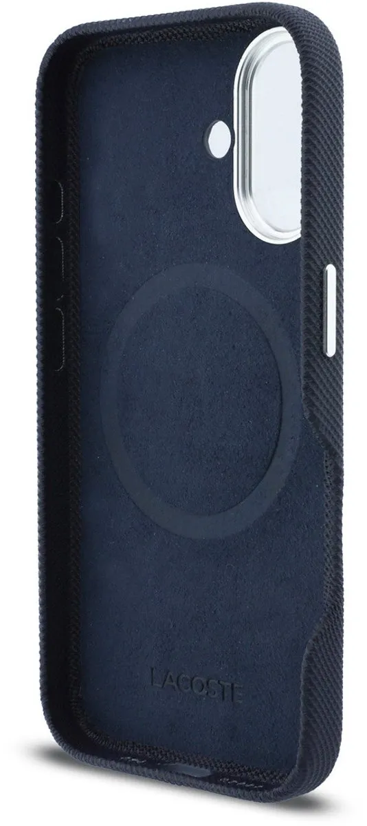 Lacoste Back Cover Case iPhone 16 - Navy - MagSafe - 3666339511593 - afbeelding 6 van 6