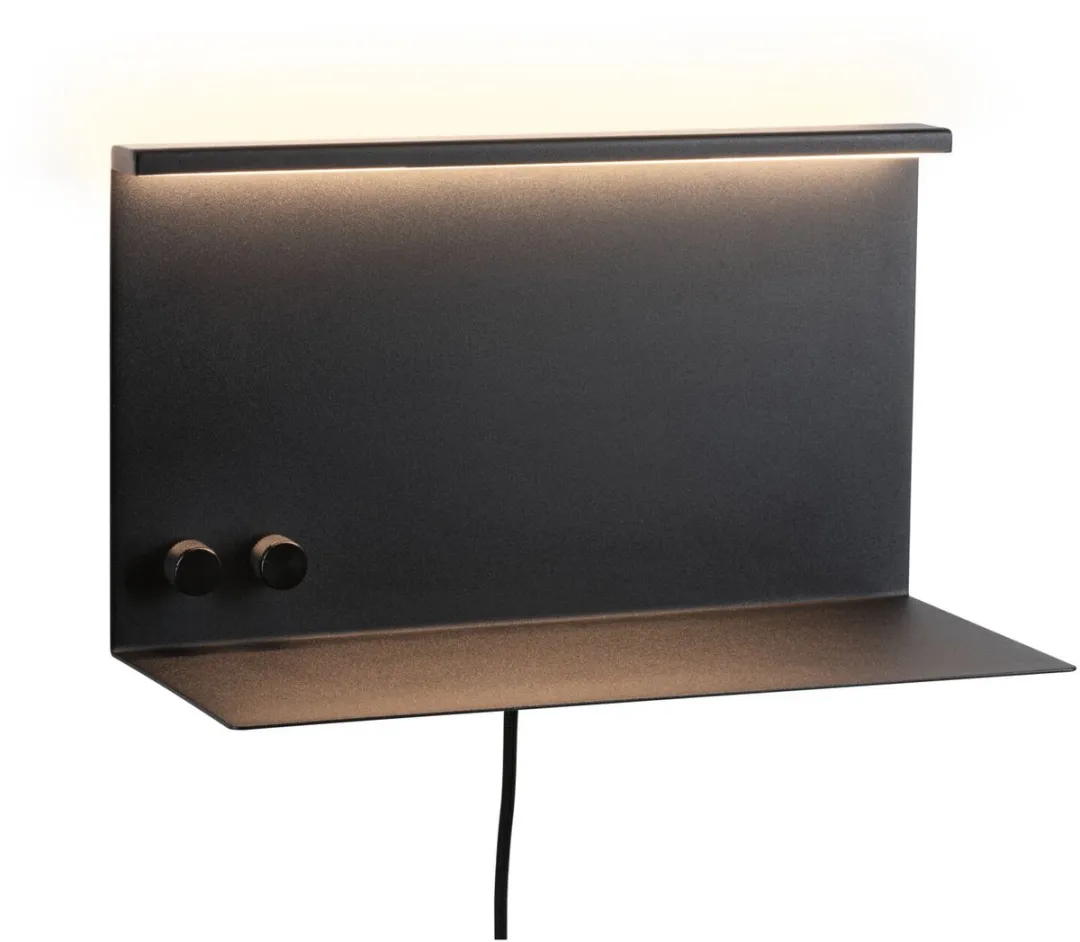 Paulmann Jarina LED Wandlamp 2x400lm USB-C 3000K - Zwart mat