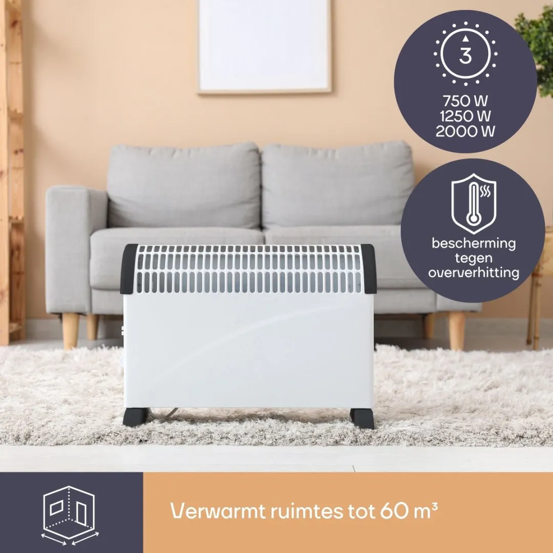 Perel CH0006 Convectorkachel 2000W - Wit - afbeelding 6 van 6