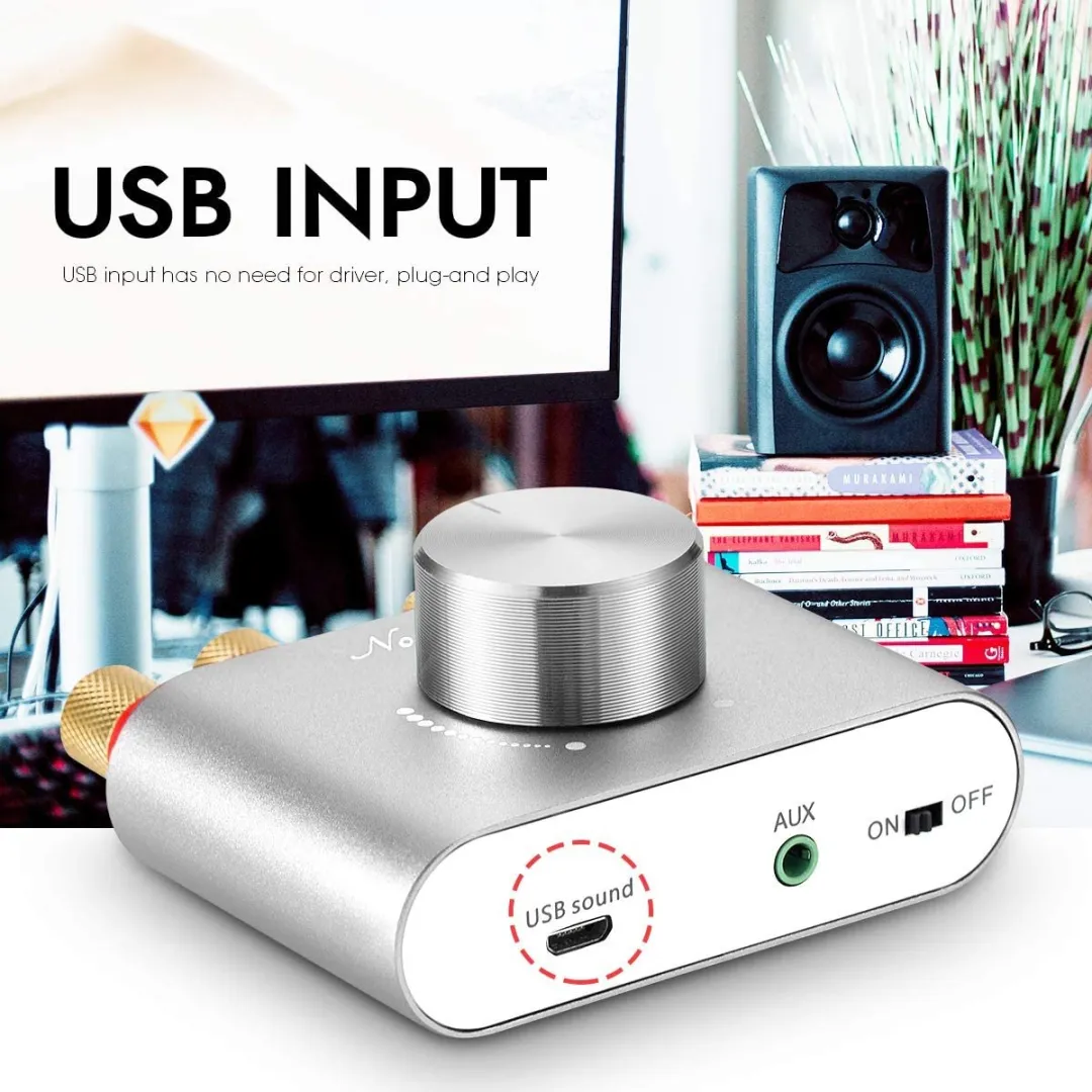 NÖRDIC SGM-175 Digitale Versterker - Bluetooth 5.0 - Zilver