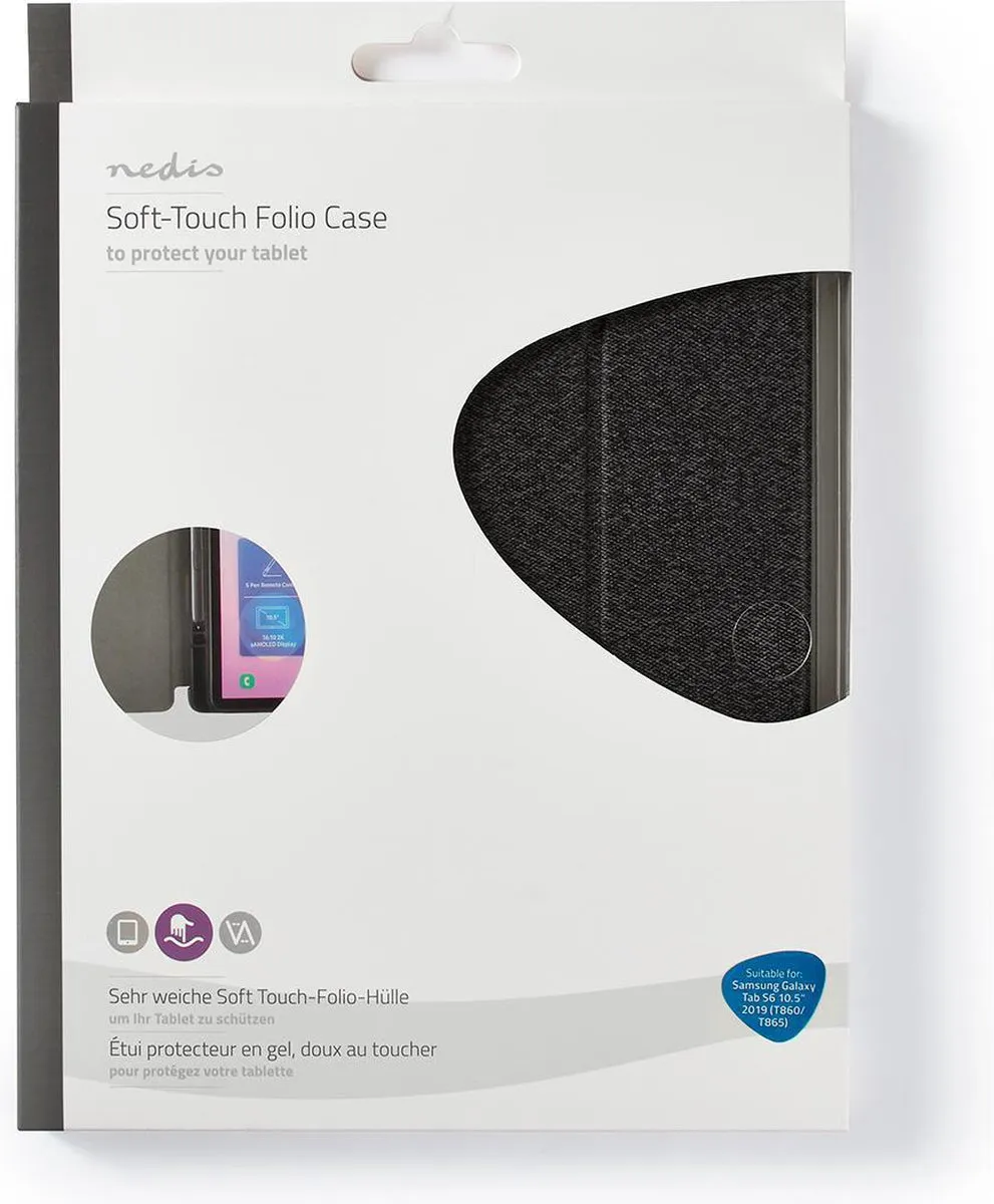 Nedis TCVR10003GY Folio Case - Samsung Galaxy Tab S6 10.5" - Grijs/Zwart