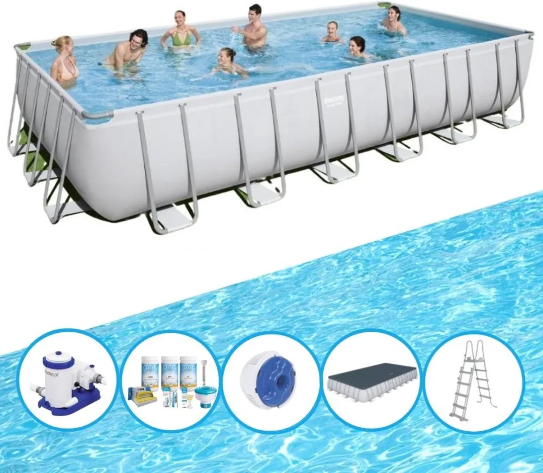 Bestway Power Steel Zwembadpakket 732x366x132cm - 30.045L Grijs
