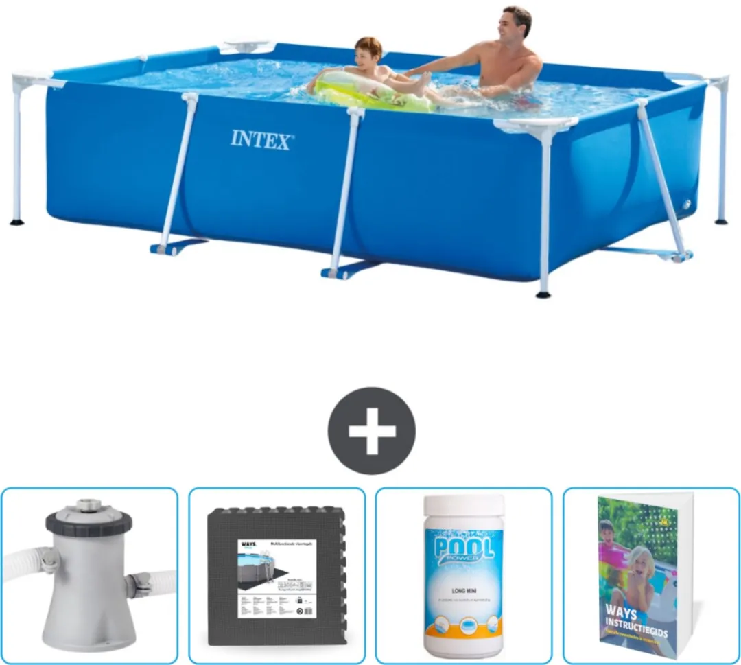 Intex Rechthoekig Frame Zwembad 260x160x65cm - Blauw - 2282L - afbeelding 2 van 6