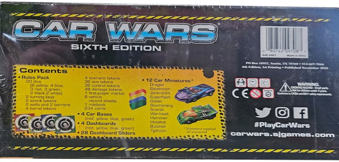 Steve Jackson Games Car Wars Sixth Edition Core Set