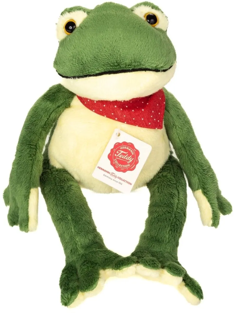 Hermann Teddy Knuffel Kikker 28cm