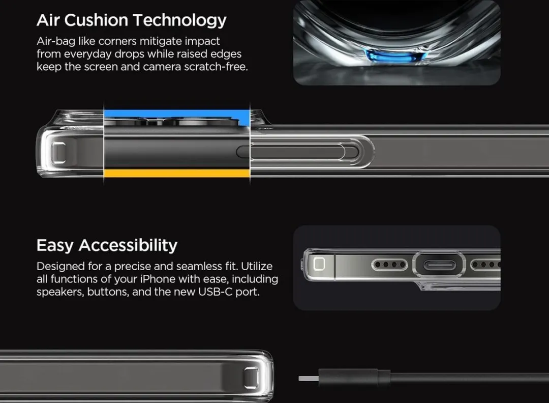 Spigen Liquid Crystal Hoesje iPhone 15 Pro - Transparant Bloesem