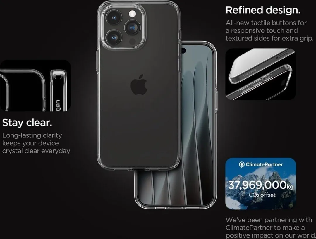 Spigen Liquid Crystal Hoesje iPhone 15 Pro - Transparant Bloesem