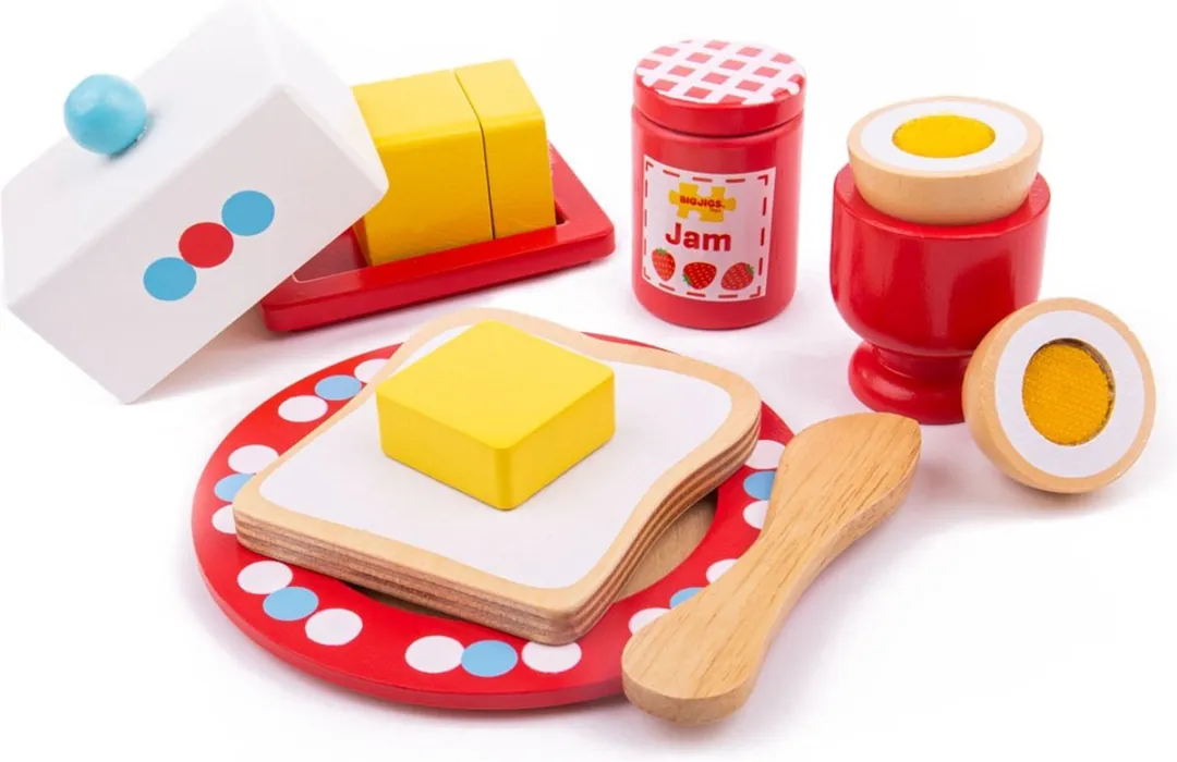 BIGJIGS Houten Ontbijtset