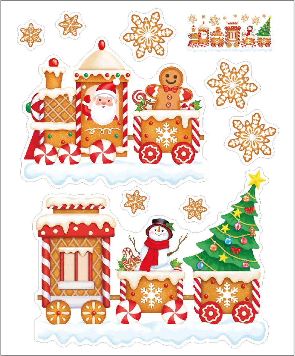Anna's Collection Kerst Raamstickers Peperkoekmannetje