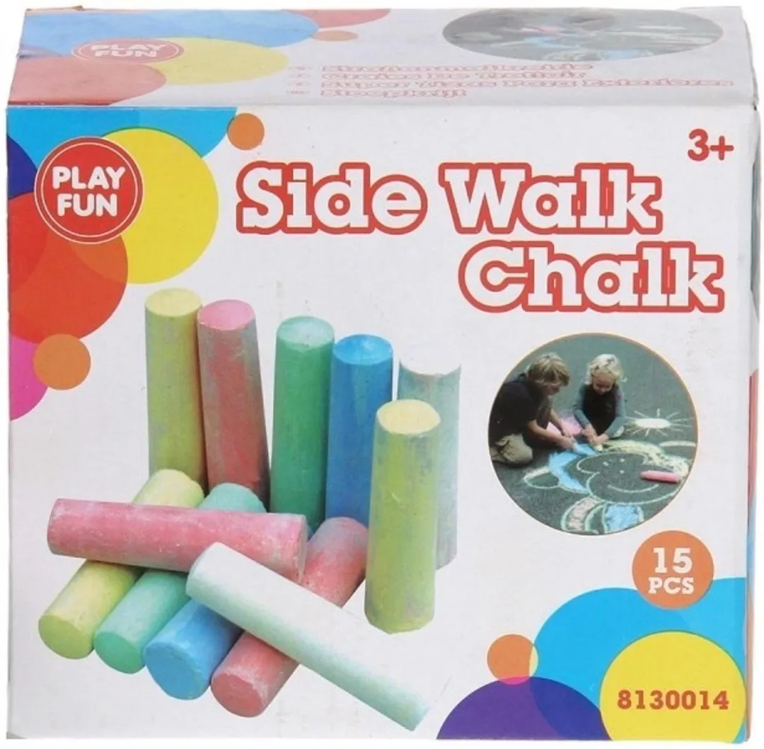 JonoToys Stoepkrijt - 15 Stuks Multi