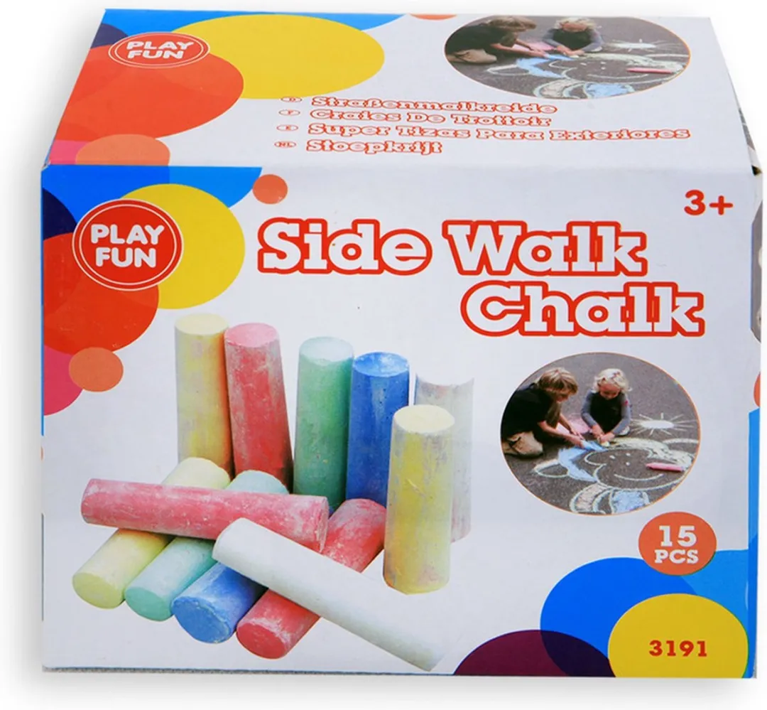 JonoToys Stoepkrijt - 15 Stuks Multi