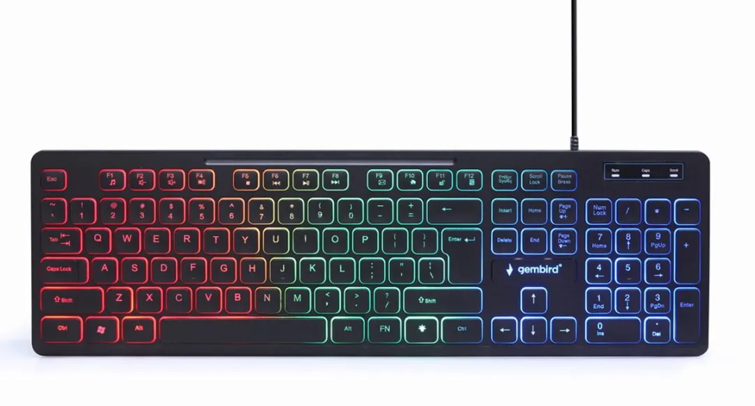 Gembird - 3 in 1 Rainbow Gaming Set met Gaming toetsenbord, muis en muismat | LED verlichting | Gaming Keyboard set voor gaming PC