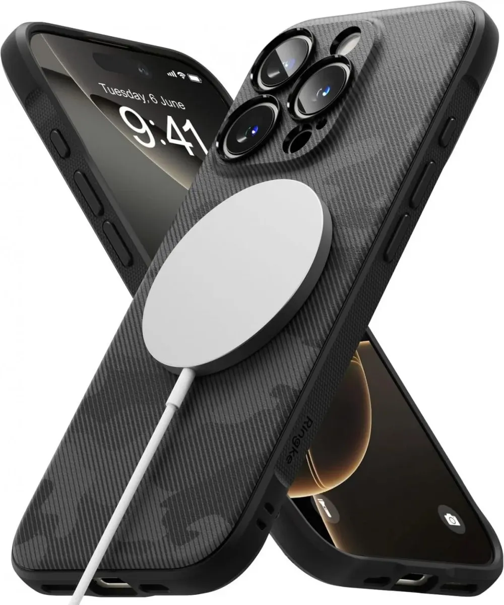 Ringke Onyx Magnetic Hoesje iPhone 16 Pro Max - MagSafe - Zwart