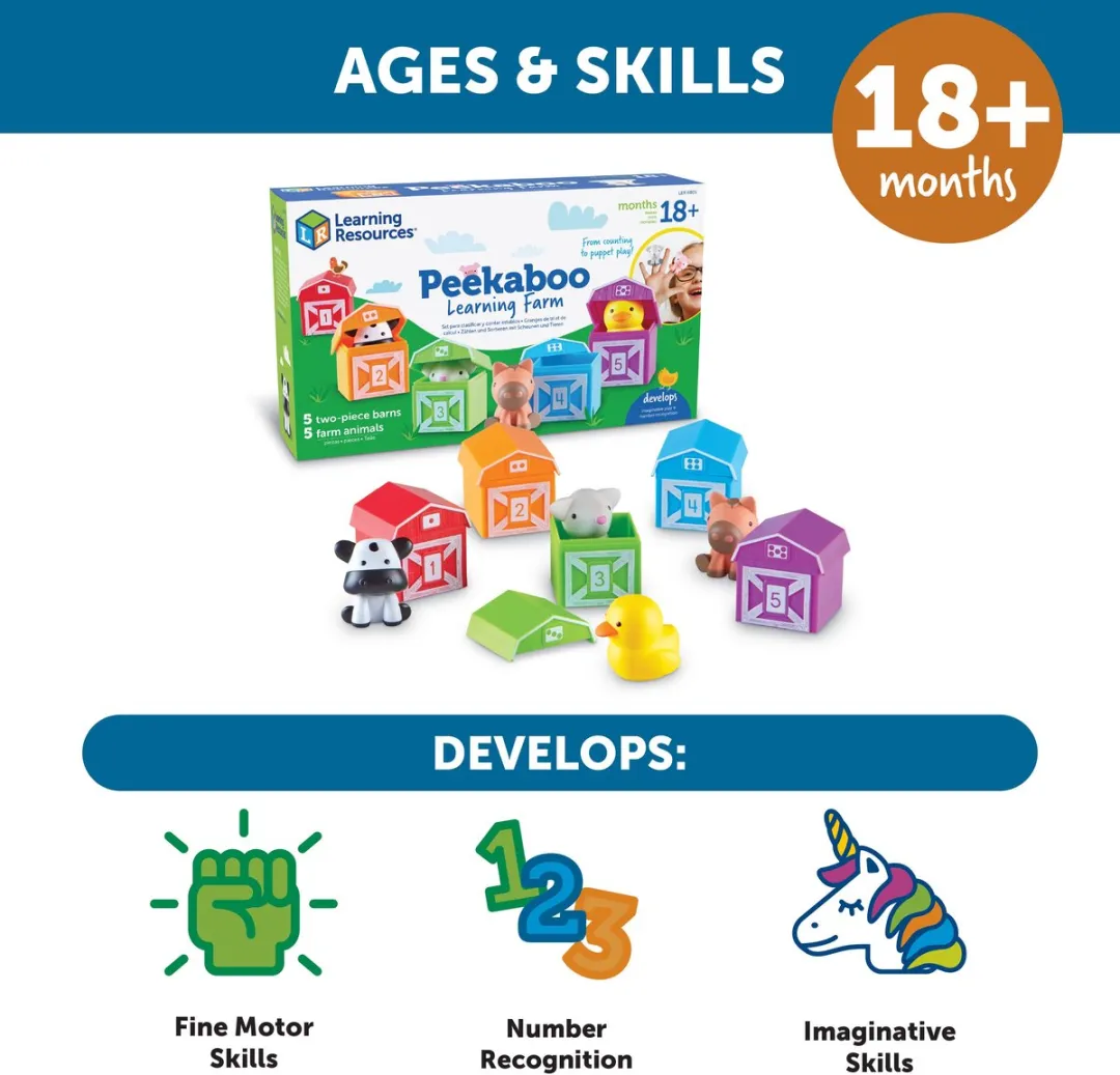 Learning Resources Kiekeboe Boerderij - 15 Stuks - Multi