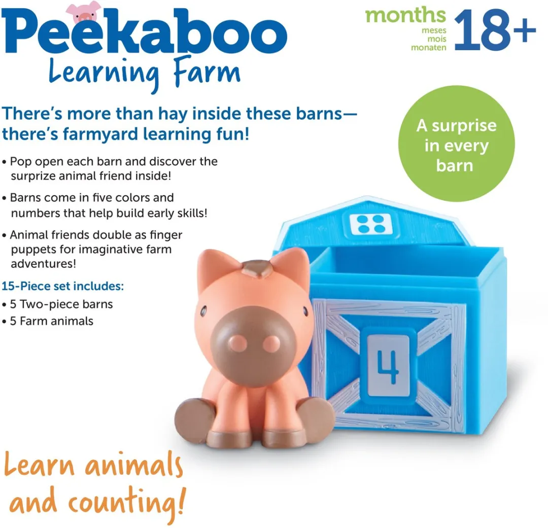 Learning Resources Kiekeboe Boerderij - 15 Stuks - Multi