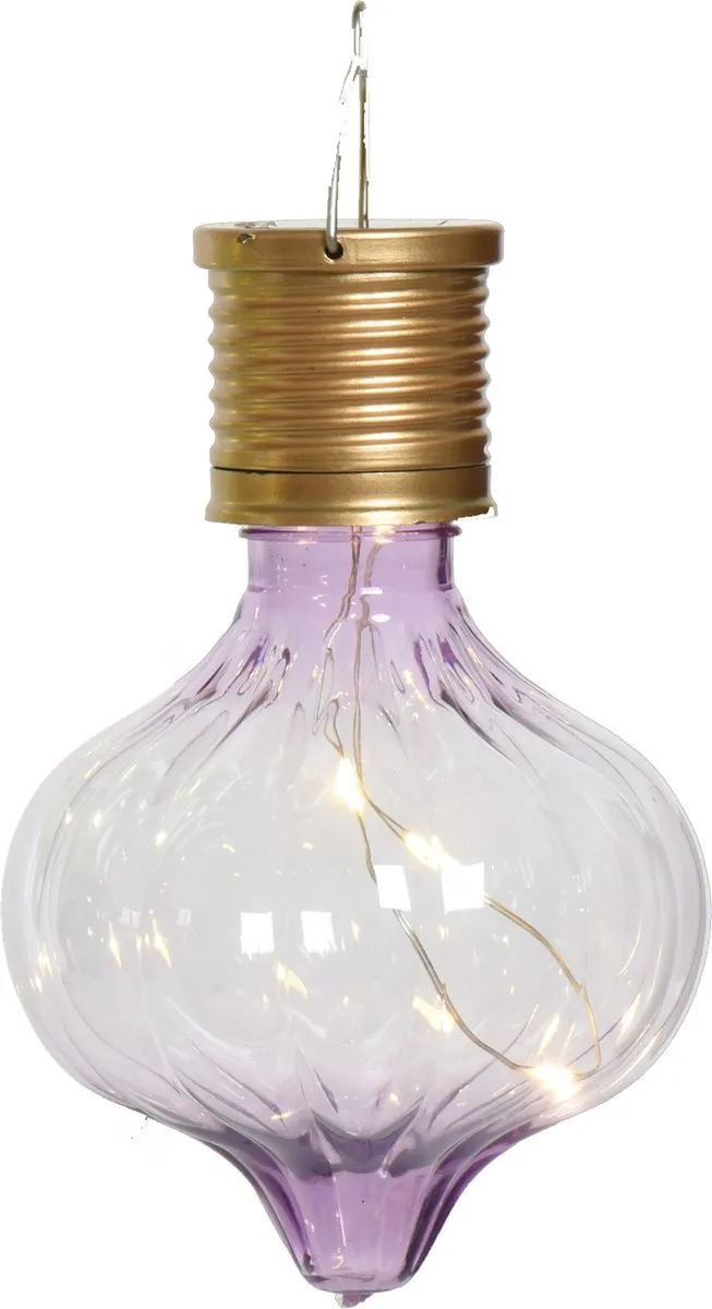 Lumineo Solar Hanglamp LED Marrakech - 10 Stuks - Lila Paars