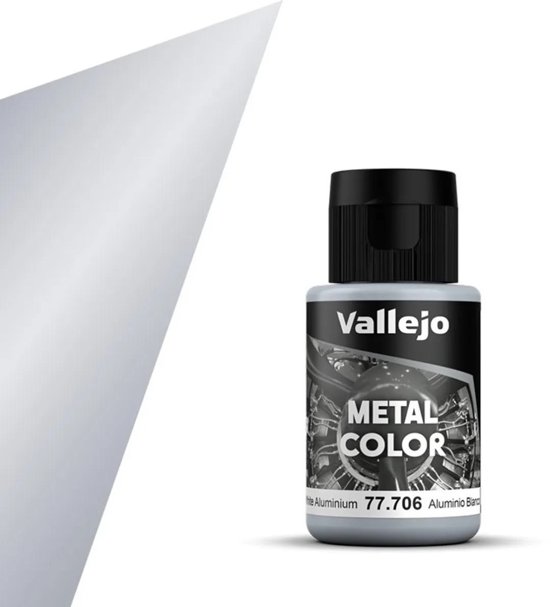 Vallejo Hobbyverf Acryl Metal Color White Aluminium 32ml