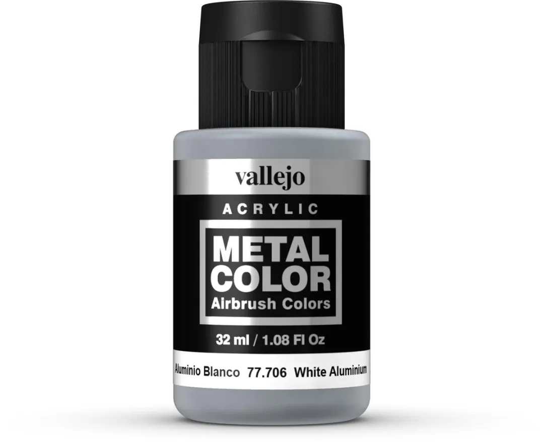 Vallejo Hobbyverf Acryl Metal Color White Aluminium 32ml