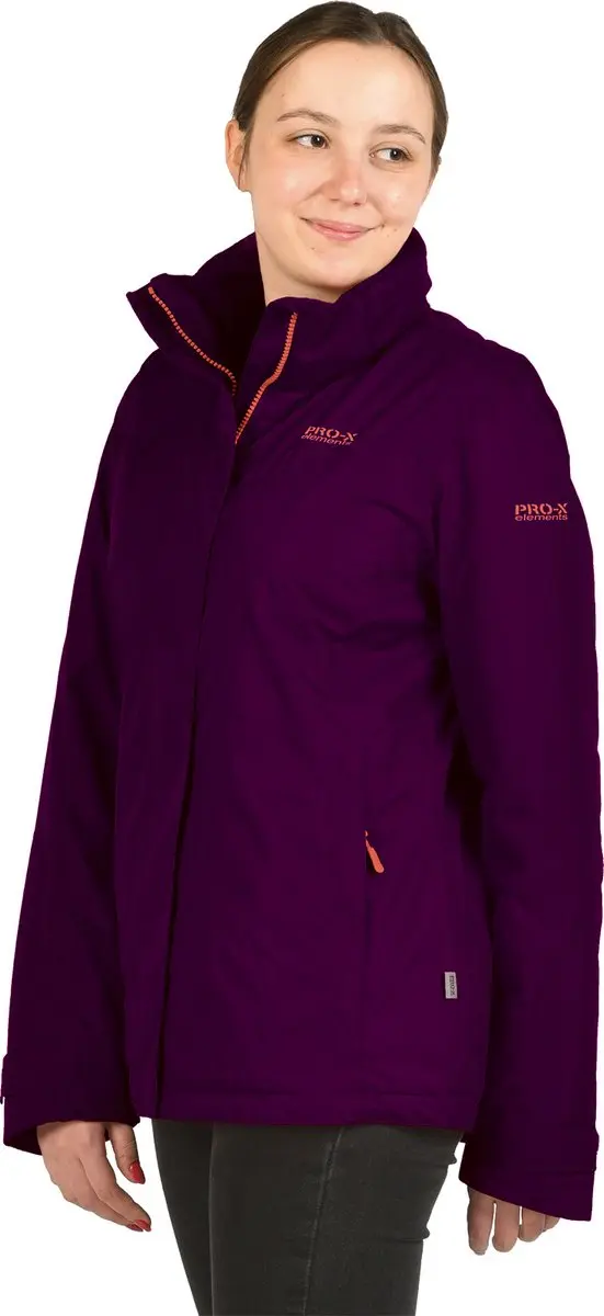 Pro-X Elements Cindy Overgangsregenjas Dames - Aubergine - 38EU - afbeelding 5 van 6