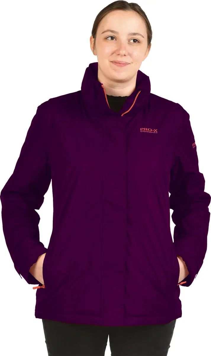 Pro-X Elements Cindy Overgangsregenjas Dames - Aubergine - 38EU - afbeelding 3 van 6
