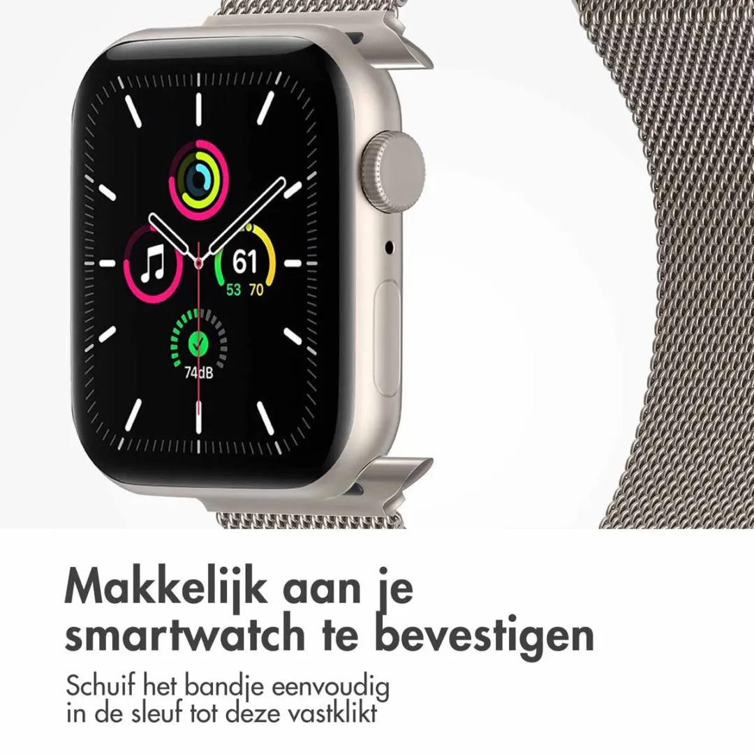 Imoshion Milanees Magnetisch Bandje Apple Watch 44-49mm - Sterrenlicht