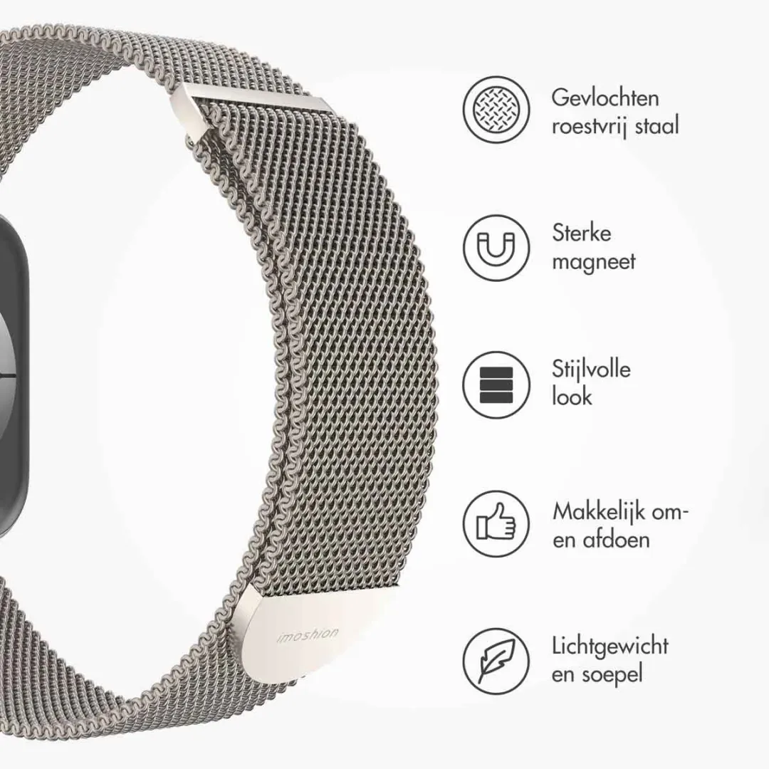 Imoshion Milanees Magnetisch Bandje Apple Watch 44-49mm - Sterrenlicht
