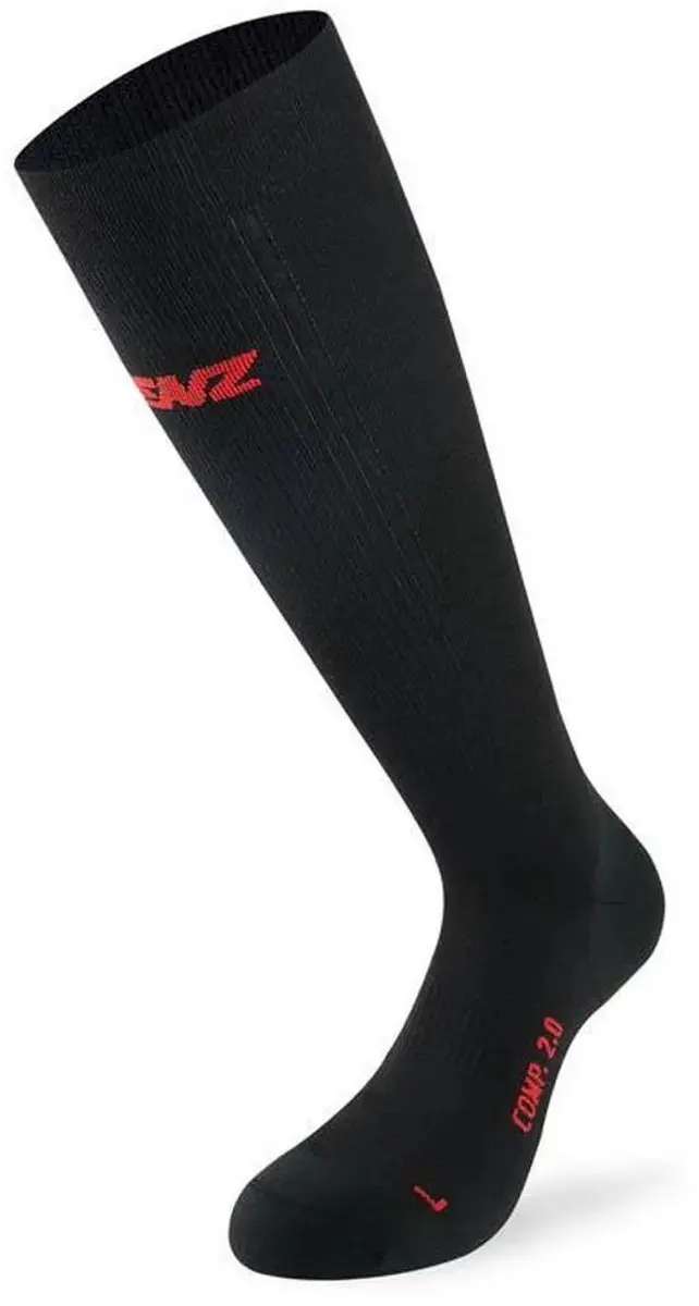 Lenz Compression 2.0 Merino Skisokken - Zwart - afbeelding 2 van 6