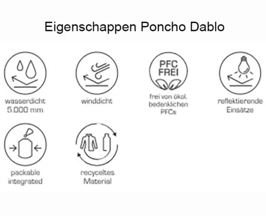 Pro-X Elements Dablo Fietsponcho - Rood M/L - afbeelding 3 van 4
